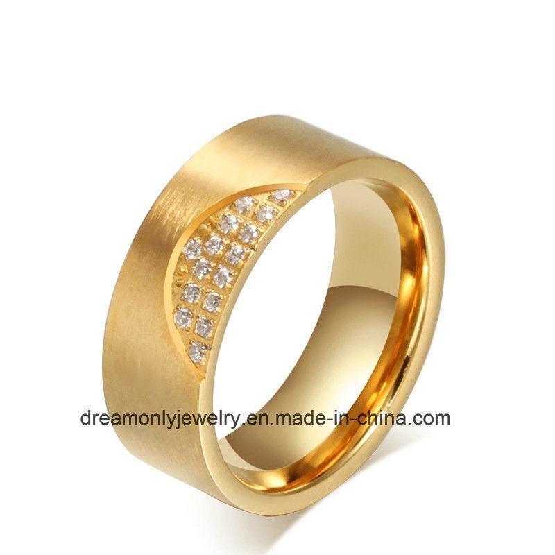 OEM/ODM Gold Plated 316L Stainless Steel Ring Jewelry Unisex