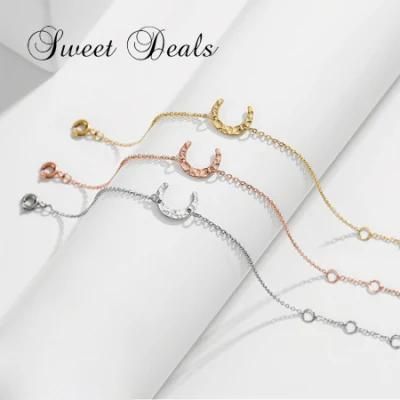 Stainless Steel Creative Moon Bracelet Women Gold Plated Fashion Bracelet