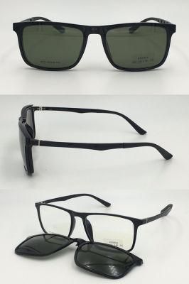 Vintage Square Polarized Shades Acetate Sun Glasses Clip on Sunglasses