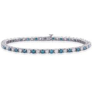 Fashion Promotion Solid Silver Customized Sapphire Bangle Bracelet