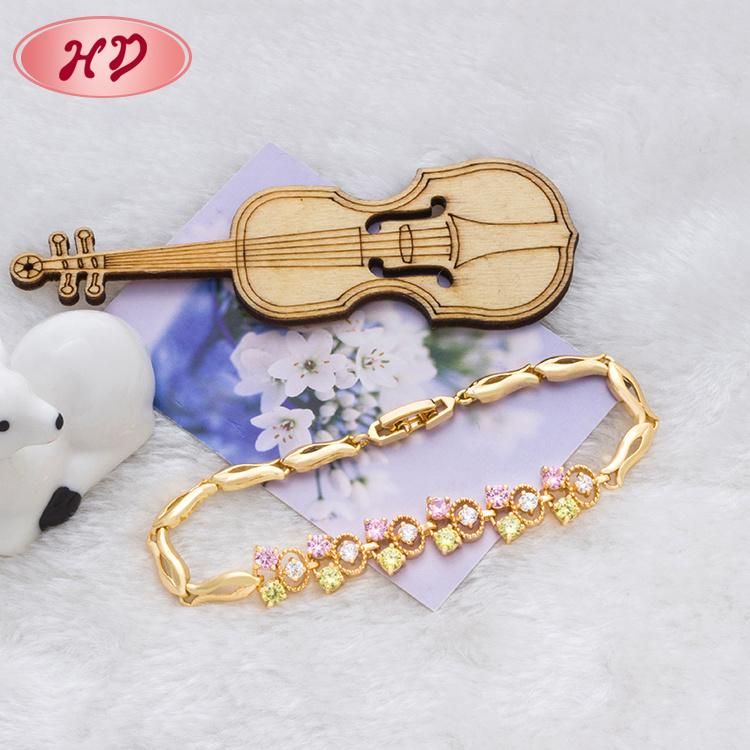 Wholesale Fashion Bangles 18K Gold Plated Charm Bracelet