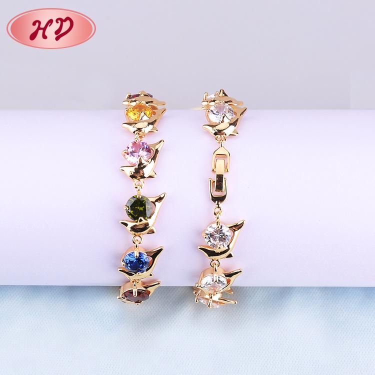 Fashion Charm Women Jewelry Bracelet with Colorful Stone