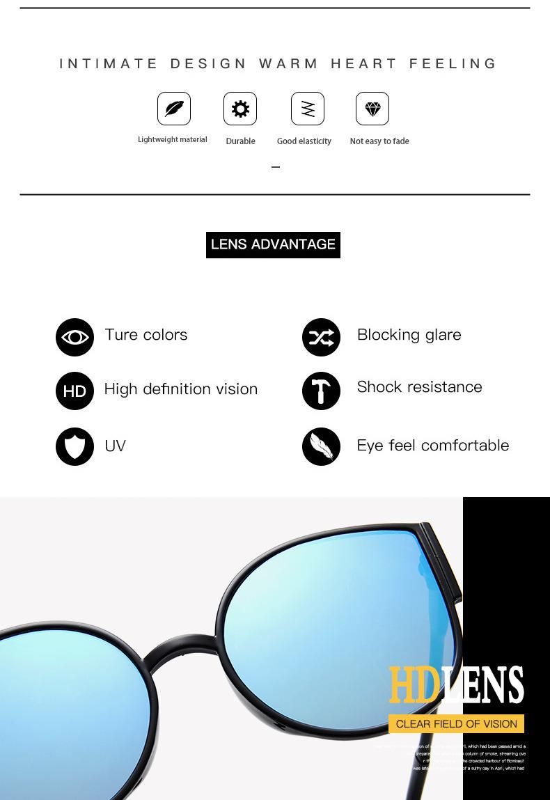 New Style Plastic Frame Cat Eye Sunglasses Women Retro Trend