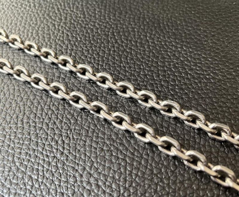 Pure Titanium Necklace O-Chain Ultra-Light Rust-Free Necklace 7mm Personality Chain Retro Men′s and Women′s Single Solid Titanium Chain Tinl2228