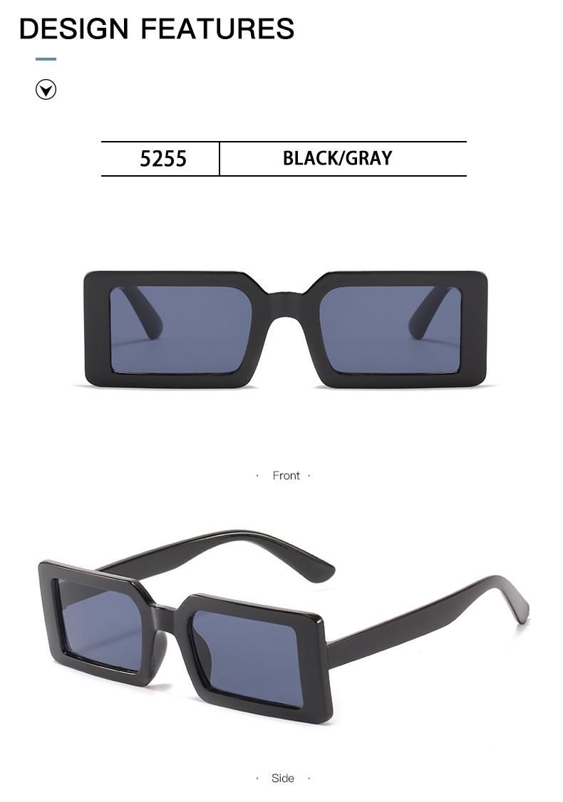 Foreign Trade Sunglasses Women Square Small Frame Silver Light Green Dazzling Sunglasses