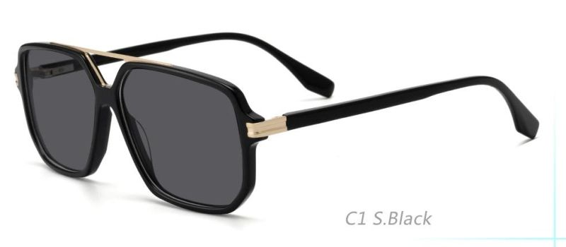 Polarized Sunglasses for Men Women with Hand Made Acetate Frame, Ideal for Driving Fishing Cycling and Running, UV Protection