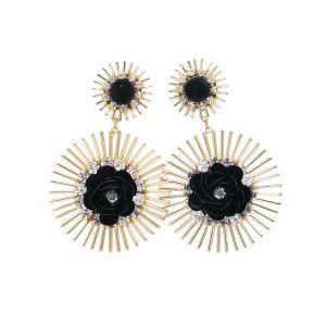 2018 New Design Metal Flower Fashion Women Earrings Jewellery