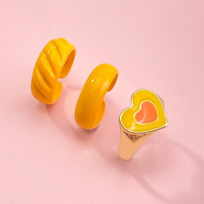 Love Tai Chi Drop Oil Alloy Ring Set for Women Fashion Jewelry Drop Shipping Wholesale