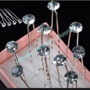 U Shape Wedding Bridal Crystal Rhinestone Diamante Hairpin