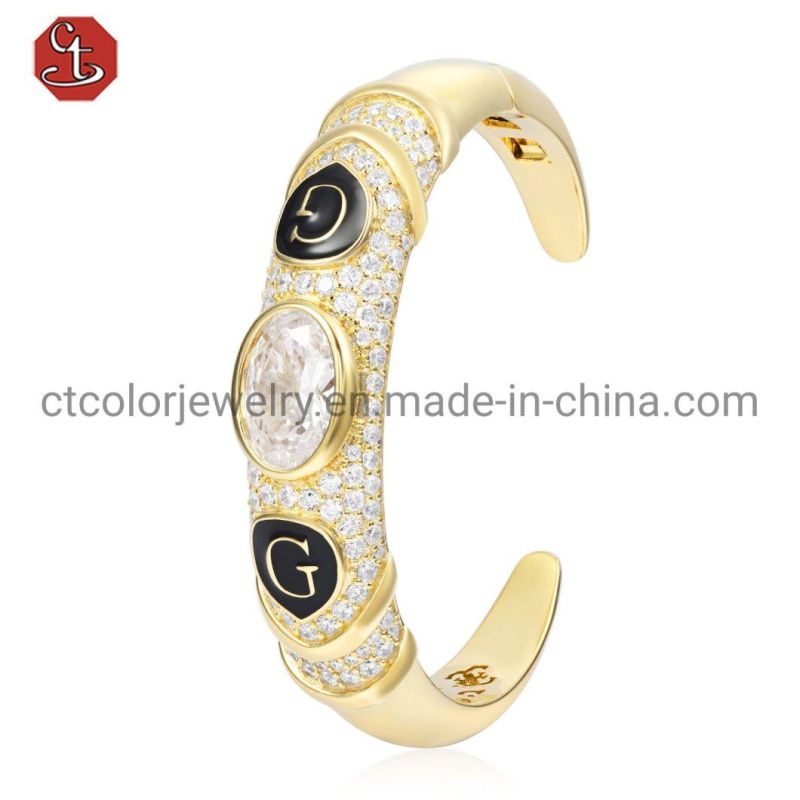 trending jewelry 2022 Open Evil eye Lapis small ball Bangle fashion jewellery free size 14k Gold plated Bracelet