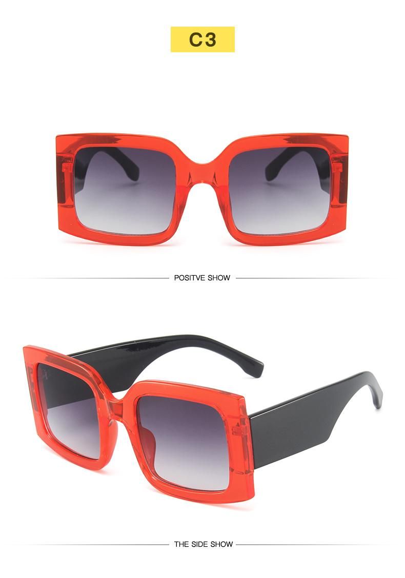 Sunglasses Personality Colorful Wide-Leg Glasses