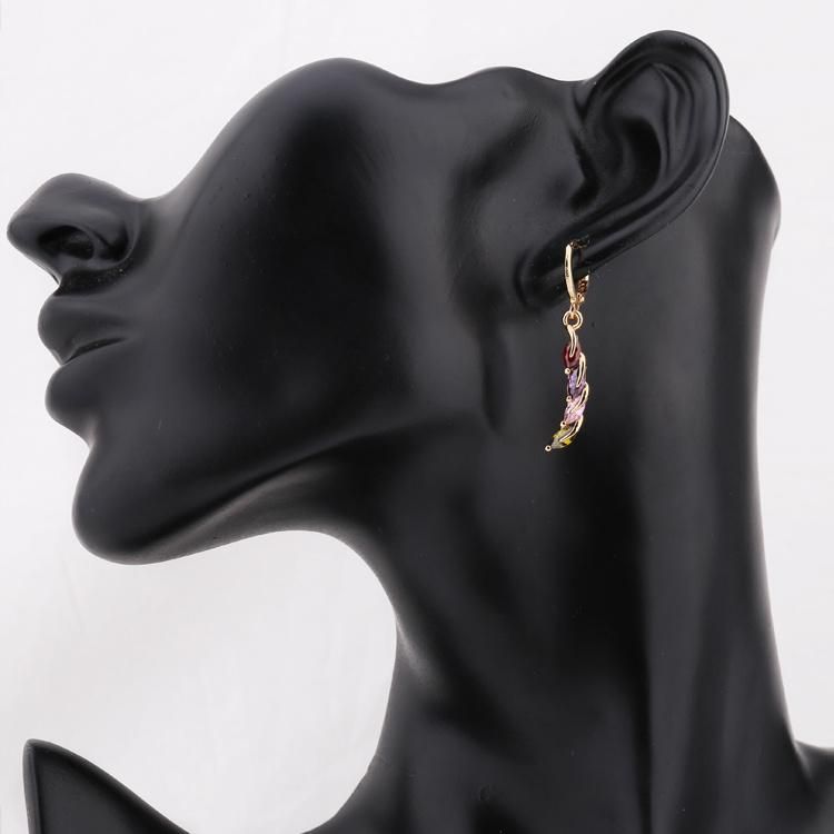 Fashion Women 18K Gold Plated Alloy Crystal Silver Jewelry Chain Sets Pendant Necklace