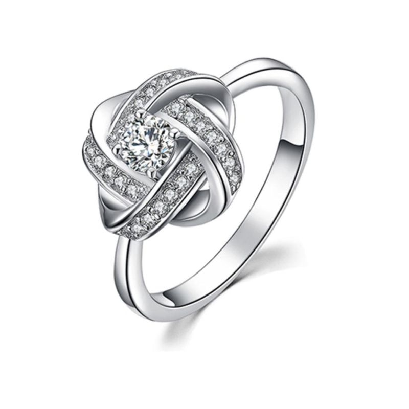 925 Sterling Silver Jewelry Cubic Zirconia Rings Wedding Jewelry Set Fashion Accessories