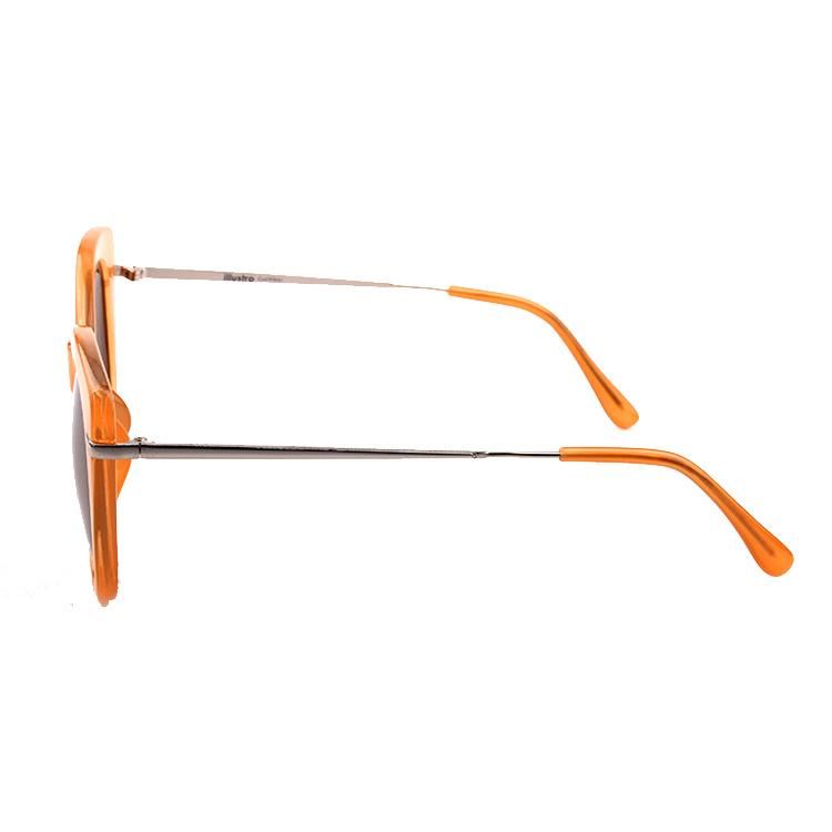 Yellow Plastic Frame with Metal Temple Sunglass