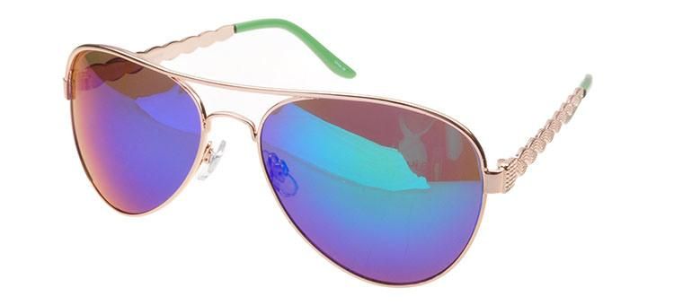 2018 Fashion Women Mirrored Lens Metal Sunglasses