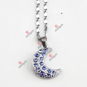 Alloy Moon Pendant Necklace for Wholesale