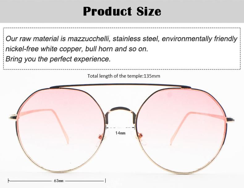Hot Custom Logo Light Stock Top Flat Women Sunglasses