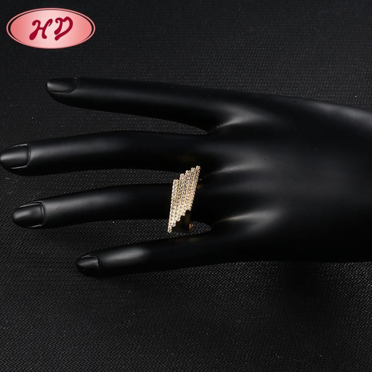 Fashion Women 18K Gold Plated Stainless Steel Silver Wedding Engagement Finger Rings Jewelry Design