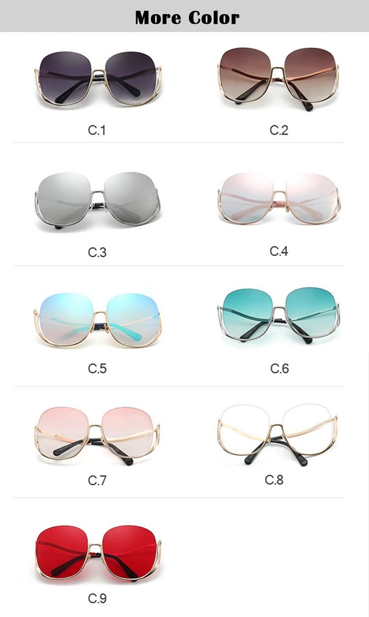 Square Unique Bend Temple Oversize Women Stock Sunglasses