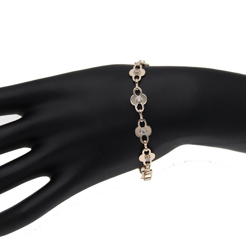 Simple Design 18K Brass Gold-Plated Jewelry Ladies Fashion Bracelet