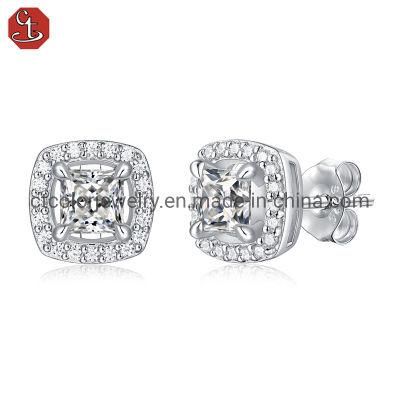 2022 new fashion jewelry moissanite elegant style ear stud classic earrings for women