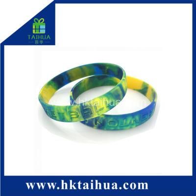 Custom Camouflage Colourful Silicone Bracelet/Wristband