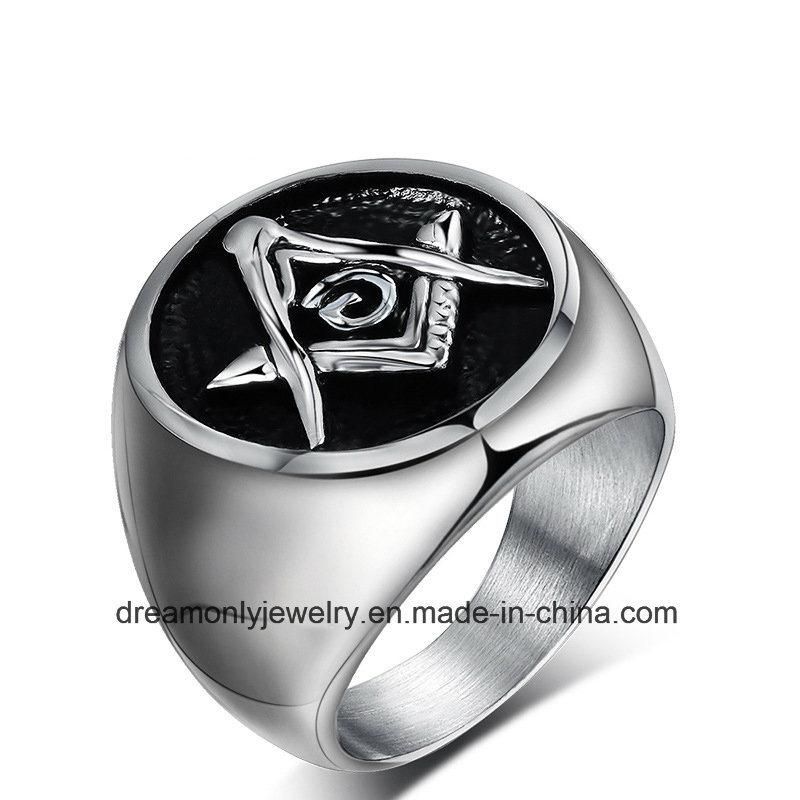 Top Selling Custom 316L Stainless Steel Masonic Ring Casting Mold Aniversary Championship Rings for Men