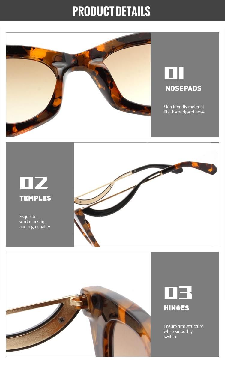 2022 Newest Vintage Luxury Triangle Design Sunglasses Women Cat Eye
