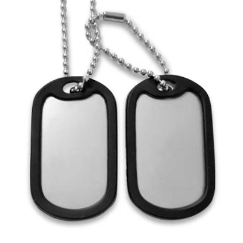 China Embossed Silencers Custom Cut out Private ID Service Dog Tag Promotion Gift