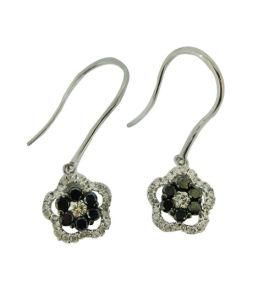 18k High End White&Black Diamond Earring (BLE15)