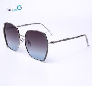 Retro Vintage Square Logo Custom Metal Frame Fashion UV400 Shades Sunglasses