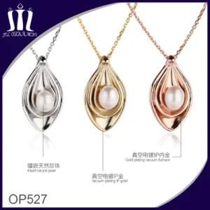 Op527 Vacuum Plated Natural Pearl Inlaid Jewelry Pendant