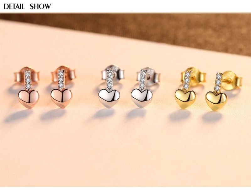 Copper-Colored Sliver or Golden Jewellery Stud for Her