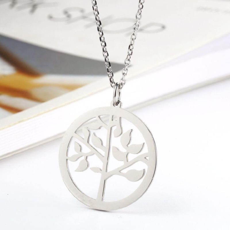 Circle Fashion Custom Tree of Life Pendant Life Family Tree Necklace