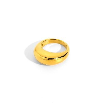 Simple&Fashion Stainless Steel Ring 18K/14K Gold Plated for Women