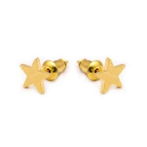 Fashion Jewelry Women Accessories Gold Plated Star Stud Earrings