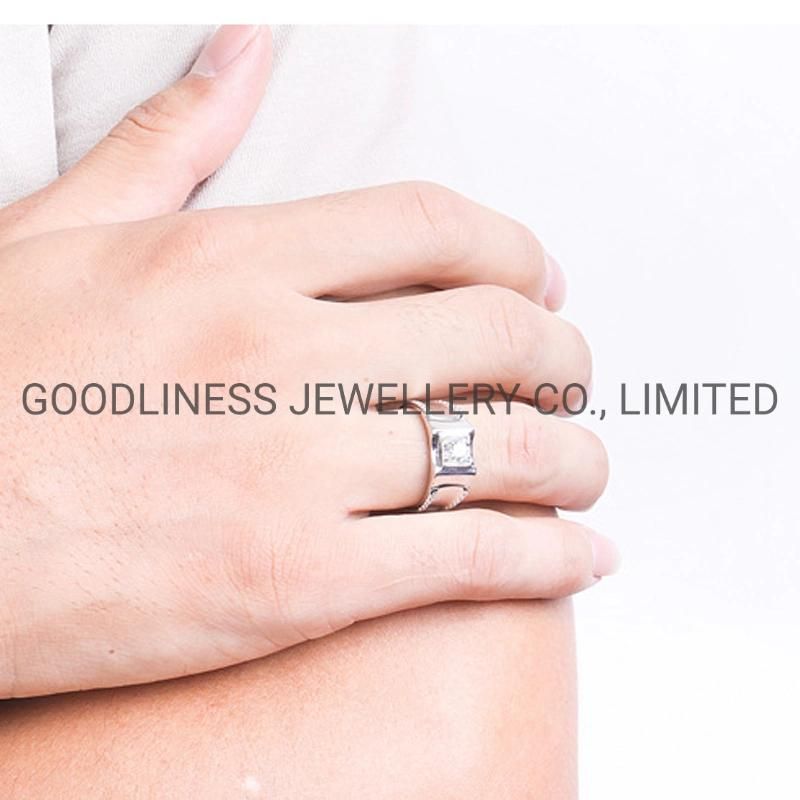 Fashion Accessories 925 Sterling Silver Simple Men Rings Jewelry