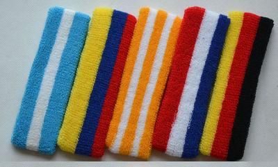 Custom Promotion Cotton Terry Stripped Sport Headband