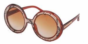 Popular Round Sunglasses with Fabrics and Ornaments (M6067)
