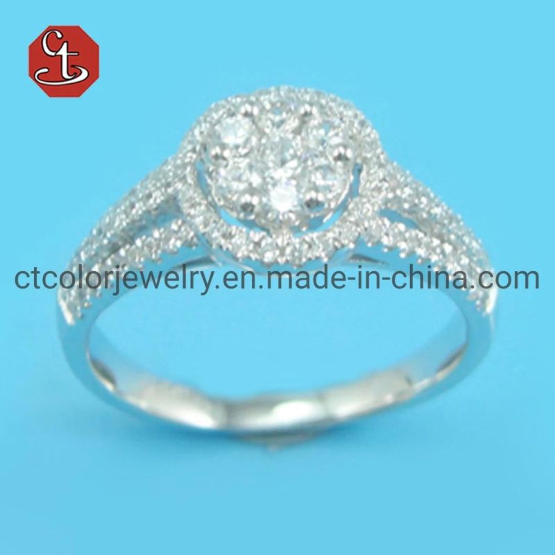 Luxury Crystal Zircon Wedding Rings For Women Charm Silver Color Shiny Engagement Rings Jewelry Accessories Gifts
