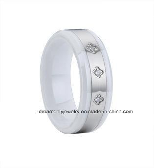 Unique Design CNC Ceramic Ring with Zircon