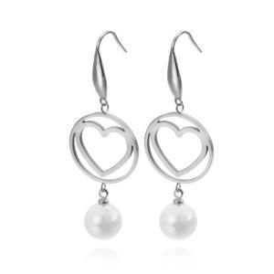 Heart-Shaped Love Gold-Plated Stainless Steel Earrings Drop