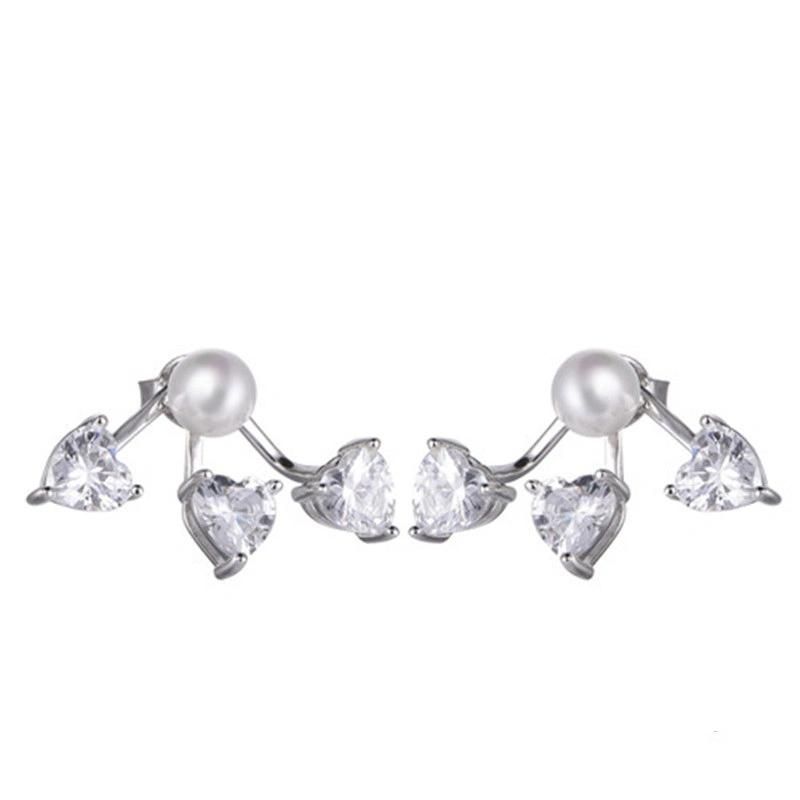 Hot Sale 925 Sterling Silver Pearl Clip Earring