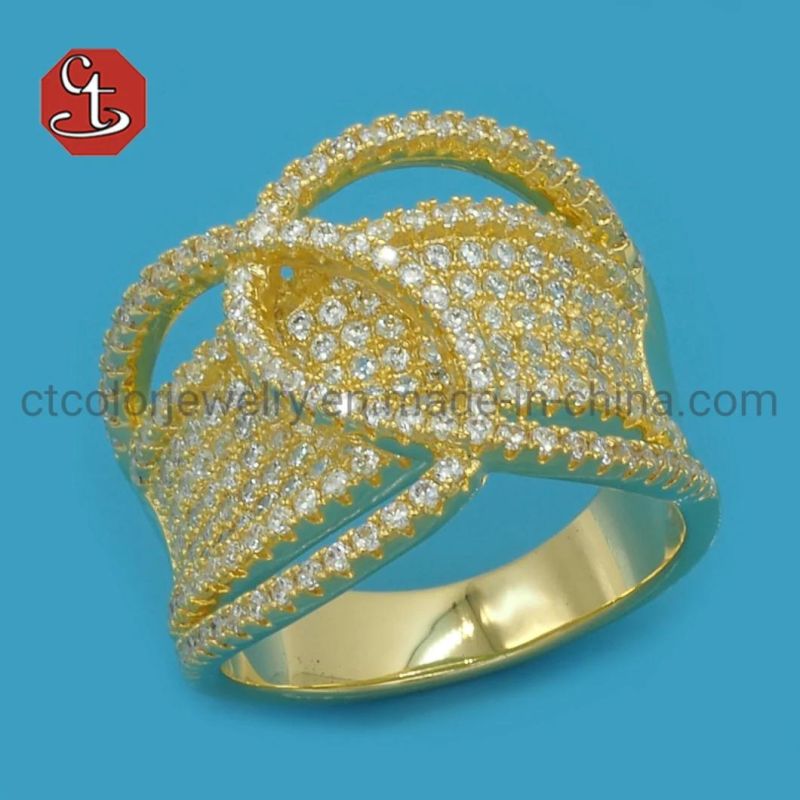 Big Creative Luxury Finger Long Wide Rings Personality Exaggerated CZ Micro Pave Silver Jewelry