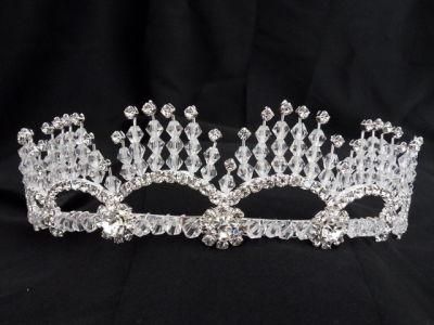 Wholesale Factory Price High Quality Rhinestones Customized Design Stones Tiara Crystal Crown for Brides Use