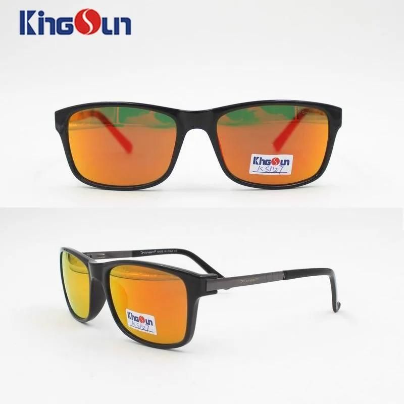 Tr Sunglasses Metal Temple with Spring Medium Tips & Mirror Lens Ks1127