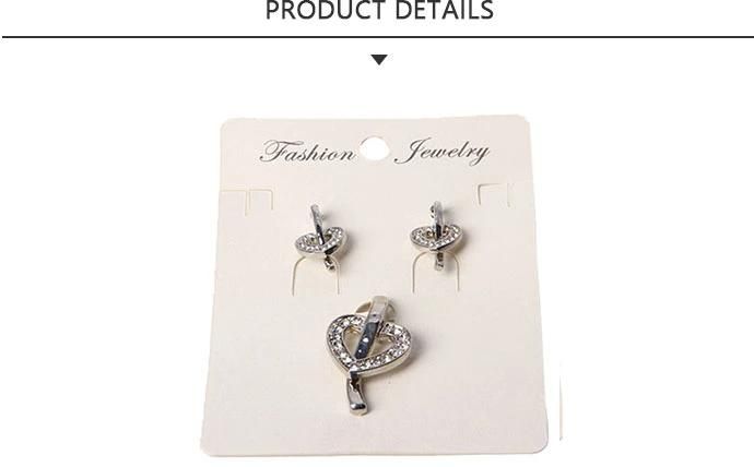 2020 Fashion Heart Shaped Leaves Jewelry Set with Rhinestone