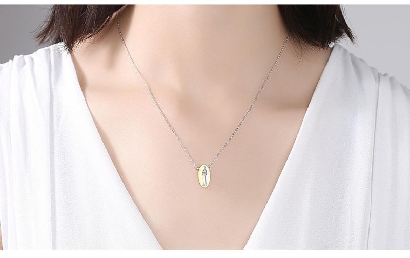 Mini Jewelry 925 Silver Jesus Christian Necklace for Man