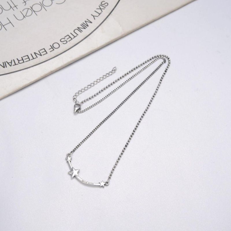 Hot Sale Star Bar 925 Sterling Plain Silver Necklace