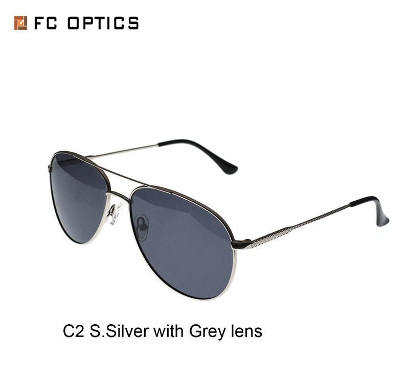 Stock Retro UV400 Metal Frame for Men with Ce FDA Sunglasses